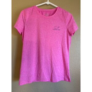 Vineyard Vines Performance Short Sleeve Athletic Shirt Whale Womens XS Pink